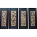 Bộ tranh tứ quý khắc gỗ - Đồ gỗ mỹ nghệ Đồng Kỵ