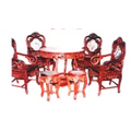 Bộ bàn ghế tròn phòng khách - Đồ gỗ mỹ nghệ Đồng Kỵ