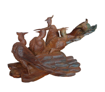 Tượng chim công trang trí phong thủy - Đồ gỗ mỹ nghệ Đồng Kỵ