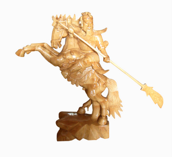 Tượng Quan Công cưỡi ngựa - Đồ gỗ mỹ nghệ Đồng Kỵ